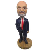 Personalized glasses man in blue suit red tie bobbleheads