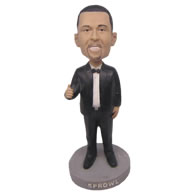 Personalized businessman attending a dinner bobbleheads