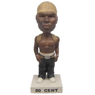 Personalized 50 cent hip-hop rapper style bobbleheads