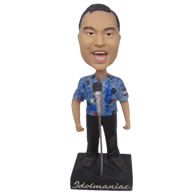 Personalized custom male singer wearing eye-catching clothes bobbleheads