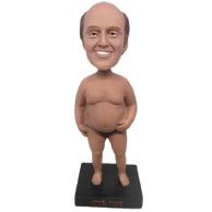 Personalized custom chubby middle aged man bobbleheads