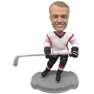 Personalized custom ice hockey player bobbleheads