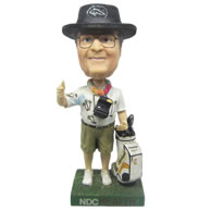 Personalized golf lover with golf clubs bobbleheads