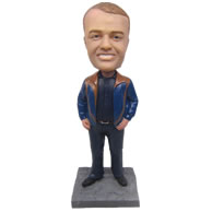 Personalized custom man in leisure clothes bobbleheads