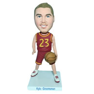 No.23 basketball player in red sports suit bobblehead