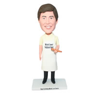 Male chef in apron bobblehead