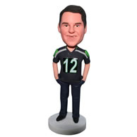 Free man in black shirt bobblehead