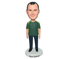 Free man in green shirt bobblehead