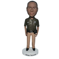 Male police in uniform bobblehead