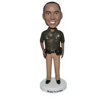 Male police in uniform bobblehead