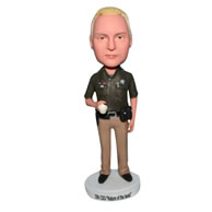 Male police in uniform bobblehead