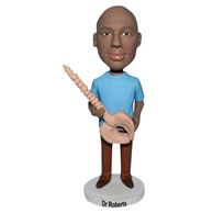 Male doctor in blue shirt custom bobblehead