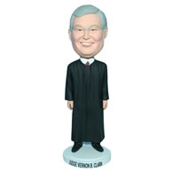 Male judge in black long gown custom bobblehead