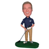 Custom  playing golf bobblehead