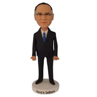 Business man in black suit custom bobblehead