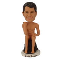 Naked man sitting on a stone custom bobblehead