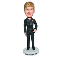 Male police in uniform bobblehead