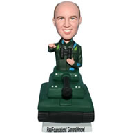 Custom  general in uniform with tank bobble head