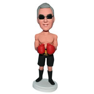 Custom strong muscle boxing man  bobble head