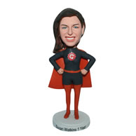 Custom superwoman in superman uniform  bobblehead