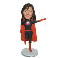 Custom superwoman in superman uniform  bobblehead