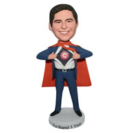 Custom  superman in blue suit bobble head