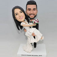 Wedding cake topper by custom bobbleheads