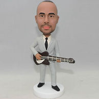 Custom bobbleheads for boyfriend who like play the guitar