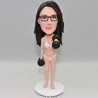 Personalized bobbleheads for her who likes exercise