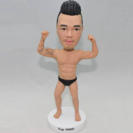 Personalized bobbleheads for boyfriend with the pose like a winner
