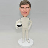 Personalized sports bobbleheads with a ball