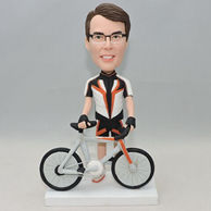 Custom bobbleheads for husband who like cycling