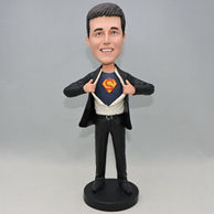 Custom cool super man bobbleheads with logo