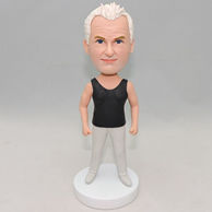 Custom black underwaist strong man bobblehead