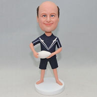 Custom man bobbleehad with barefoot