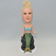 Beautiful sea-maiden bobblehead with blue bikini