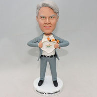 Birthday gifts funny bobblehead with gray suit for father