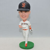 Custom white jersey baseball palyer bobblehead