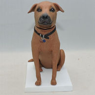 Custom funny dog bobblehead with blue label