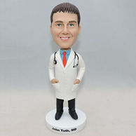 Doctor custom bobbleheads in white scrub