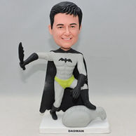 Super hero bobblehead with black suit