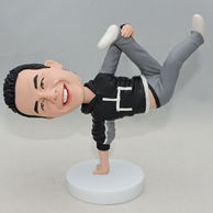 Custom man bobbleheads with a funny posture