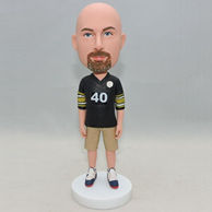 Custom bareheaded men bobblehead in sportwear