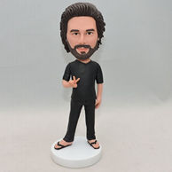 Custom men bobblehead with a funny posture