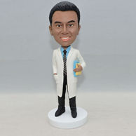 Personalized doctor bobblehead with medical records