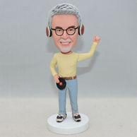 Custom bobbleheads for men who like listening to the music