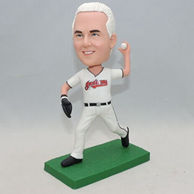 Personalized men bobbleheads who like playing baseball