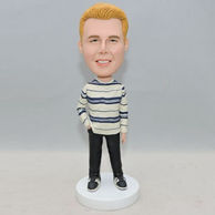 Custom normal standing bobbleheads in leisure wear