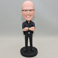 Personalized Bobbelheads Police Clothes with glasses