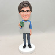 Personalized Bobbleheads Leisure Clothing with black shoes